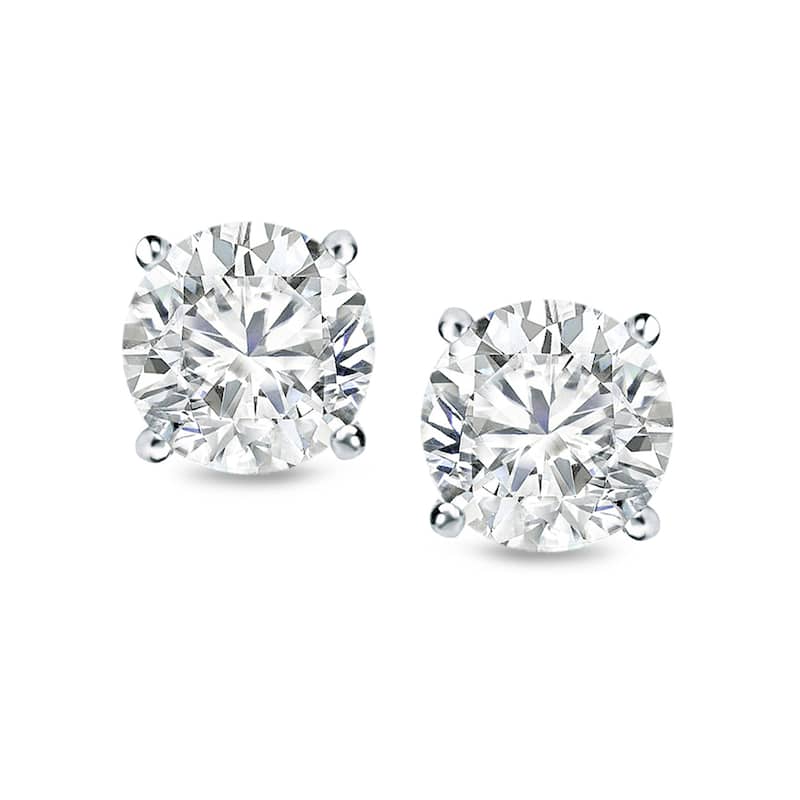 Auriya 18k Gold 1ct TW Clarity-enhanced Diamond Stud Earrings (G-H, I2-I3)