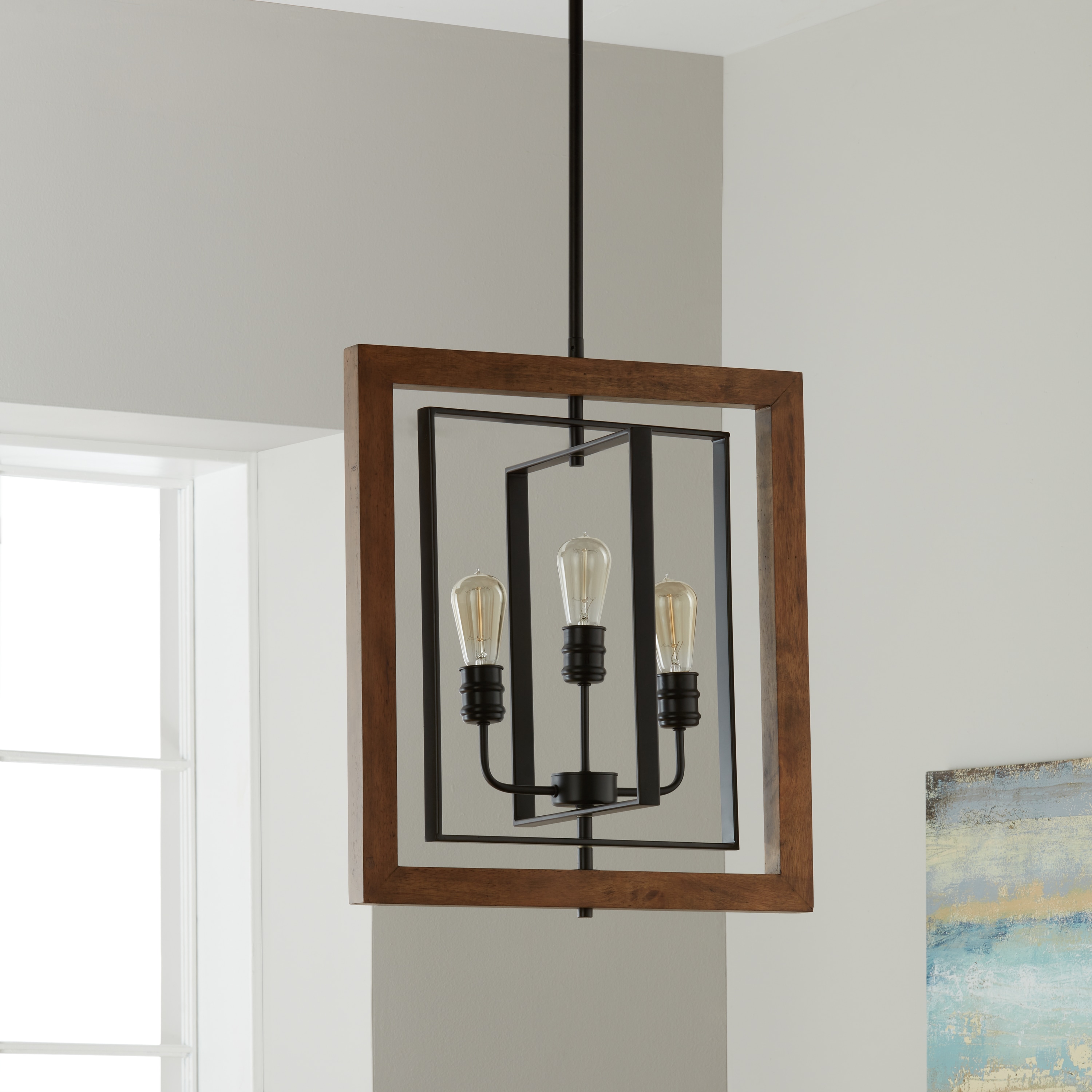 I Love Living Disick 3-Light Metal/Wood Chandelier (Distressed mahagony) - Chandeliers For Bedrooms by Overstock.com