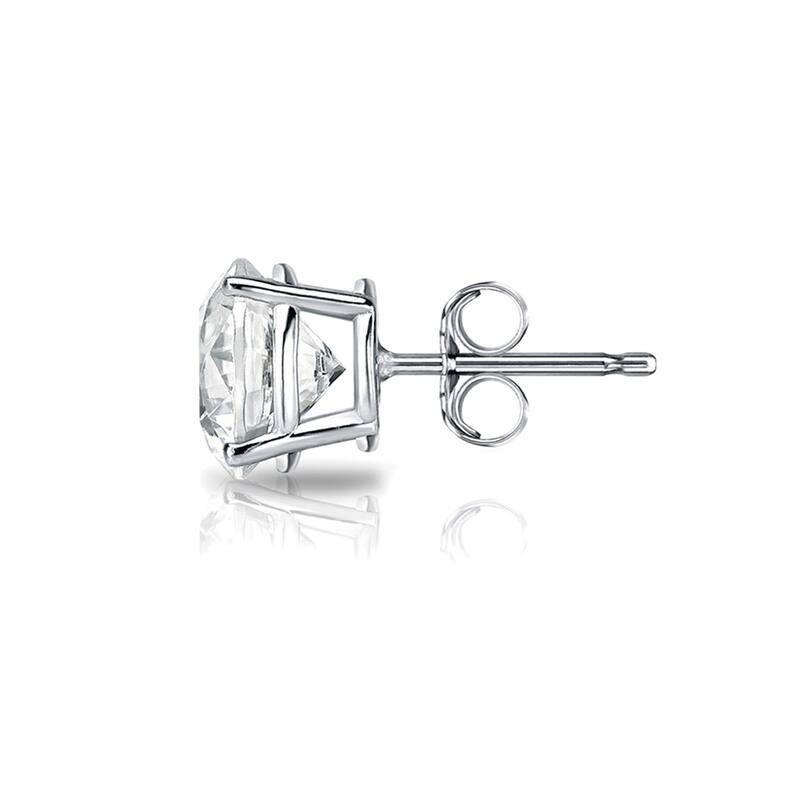 Auriya 18k Gold 3/4ctw Clarity-enhanced Diamond Stud Earrings (J-K, VS1-VS2)