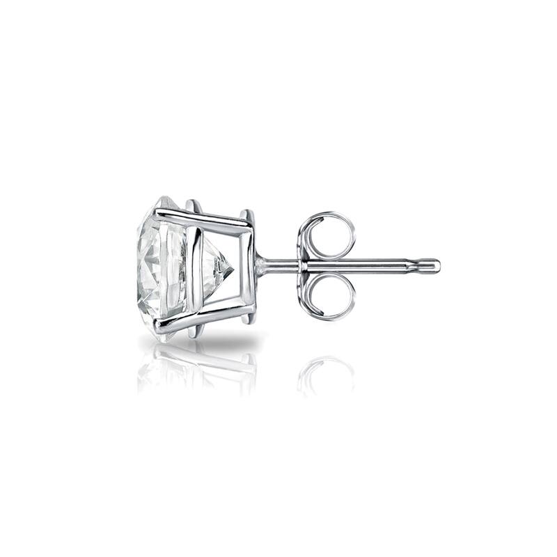 Auriya 1/2ctw Round Clarity-enhanced Diamond Stud Earrings 18k Gold (J-K, I1-I2)