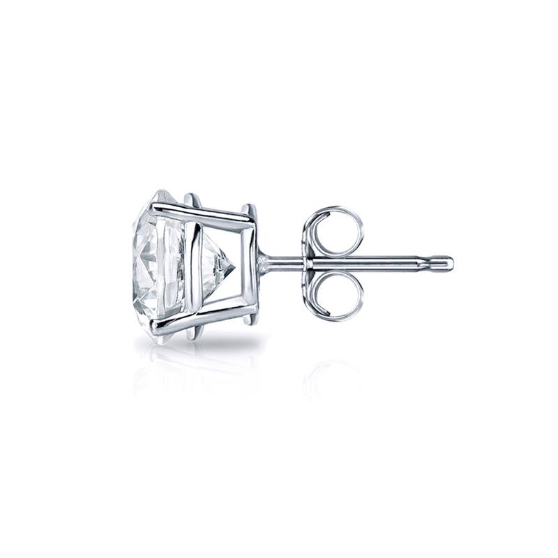 18k Gold Round 1/2ct TW Clarity Enhanced Diamond Stud Earrings (H-I, SI1-SI2)