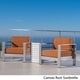 Cape Coral Outdoor Chat Set with C-Shaped Table by Christopher Knight Home - Thumbnail 16