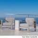 Cape Coral Outdoor Chat Set with C-Shaped Table by Christopher Knight Home - Thumbnail 14