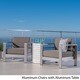 Cape Coral Outdoor Chat Set with C-Shaped Table by Christopher Knight Home - Thumbnail 2