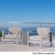 Cape Coral Outdoor Chat Set with C-Shaped Table by Christopher Knight Home - Thumbnail 20