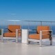 Cape Coral Outdoor Chat Set with C-Shaped Table by Christopher Knight Home - Thumbnail 15