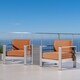 Cape Coral Outdoor Chat Set with C-Shaped Table by Christopher Knight Home - Thumbnail 18