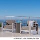 Cape Coral Outdoor Chat Set with C-Shaped Table by Christopher Knight Home - Thumbnail 1