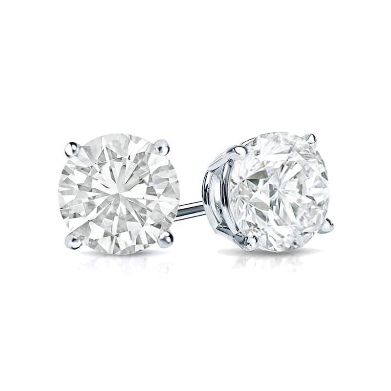 Auriya 14k Gold 1 1/4ct TW Clarity-enhanced Diamond Stud Earrings (J-K, VS1-VS2)