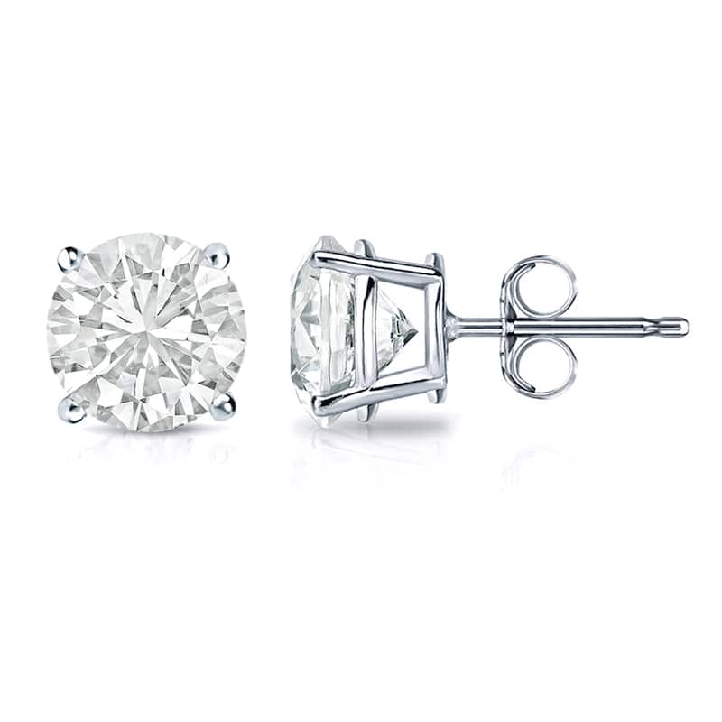 Auriya 14k Gold 1 1/4ct TW Clarity-enhanced Diamond Stud Earrings (J-K, VS1-VS2)