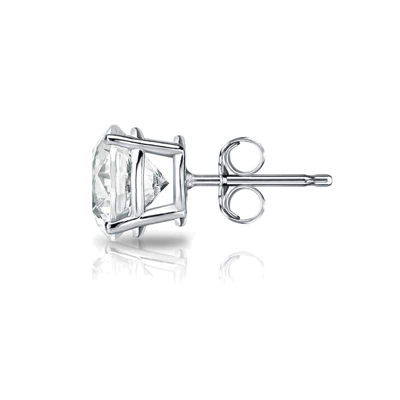 Auriya 14k Gold 1 1/4ct TW Clarity-enhanced Diamond Stud Earrings (J-K, VS1-VS2)