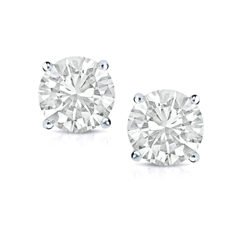 Auriya 14k Gold 1 1/4ct TW Clarity-enhanced Diamond Stud Earrings (J-K, VS1-VS2)