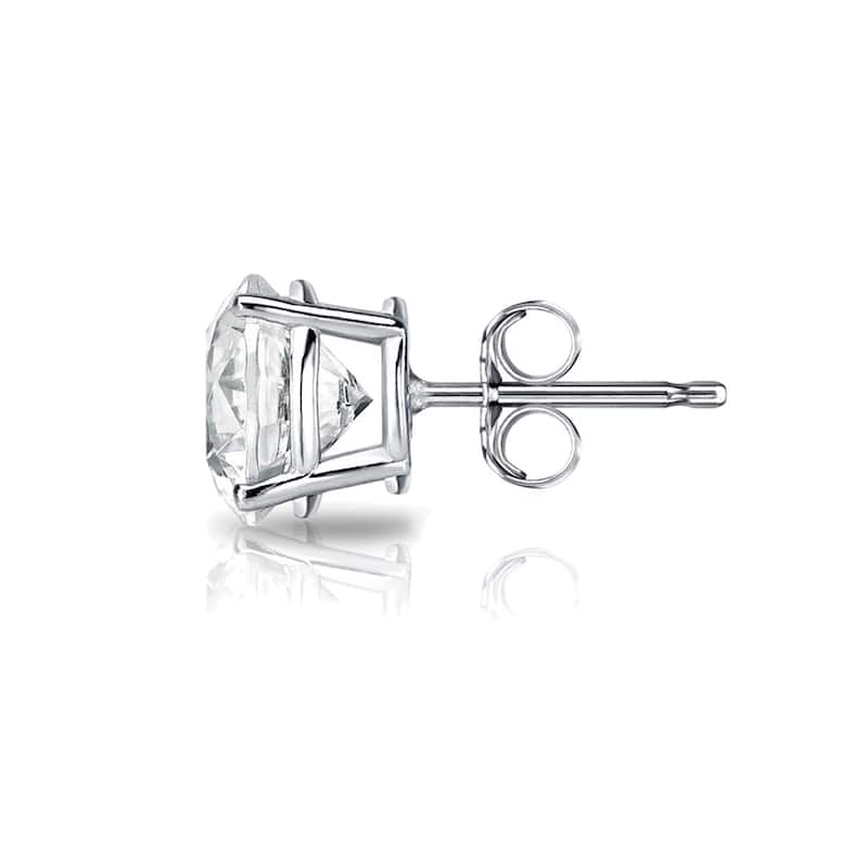Auriya 1 1/4ctw Clarity-enhanced Round Diamond Stud Earrings 14k Gold (I2-I3)