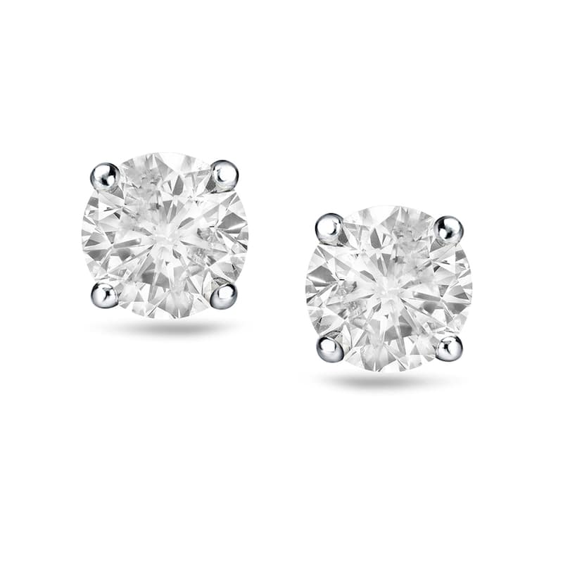 Auriya 1 1/4ctw Clarity-enhanced Round Diamond Stud Earrings 14k Gold (I2-I3)