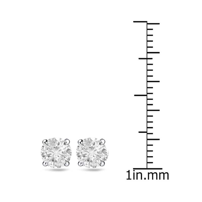 Auriya 1 1/4ctw Clarity-enhanced Round Diamond Stud Earrings 14k Gold (I2-I3)