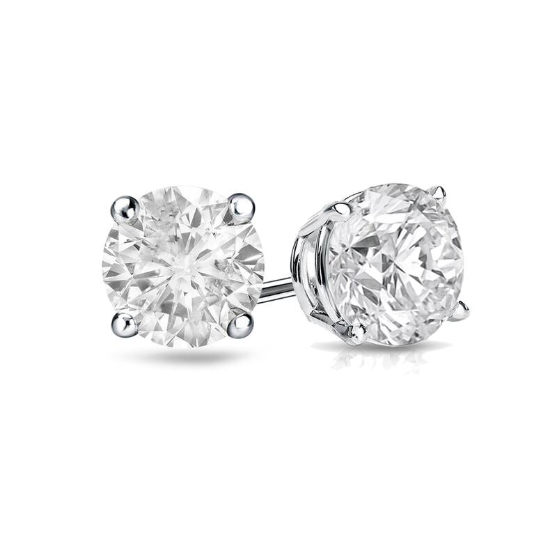 Auriya 1 1/4ctw Clarity-enhanced Round Diamond Stud Earrings 14k Gold (I2-I3)
