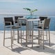 Cape Coral Outdoor 5-piece Aluminum Square Bar Set by Christopher Knight Home - Thumbnail 0