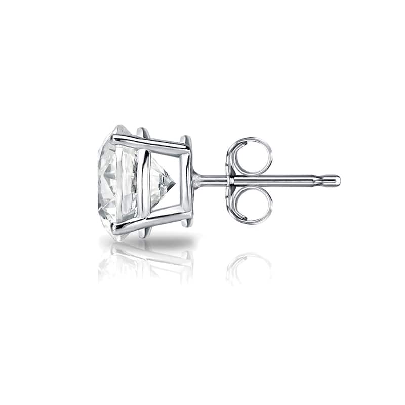 Auriya 1 1/4ctw Clarity-enhanced Round Diamond Stud Earrings 14k Gold (I1-I2)