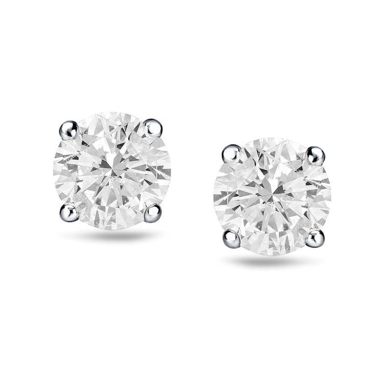 Auriya 1 1/4ctw Clarity-enhanced Round Diamond Stud Earrings 14k Gold (I1-I2)