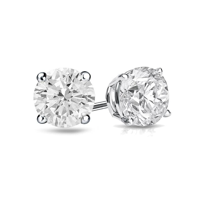 Auriya 1 1/4ctw Clarity-enhanced Round Diamond Stud Earrings 14k Gold (I1-I2)