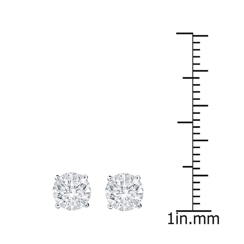 Auriya 1 1/4ctw Clarity-enhanced Round Diamond Stud Earrings 14k Gold (I2-I3)