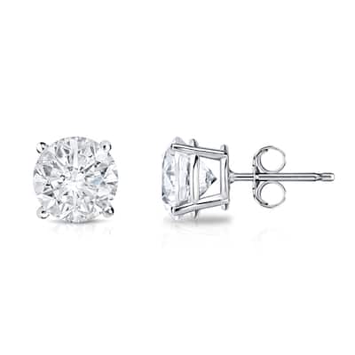 Auriya 1 1/4ctw Clarity-enhanced Round Diamond Stud Earrings 14k Gold (I2-I3)