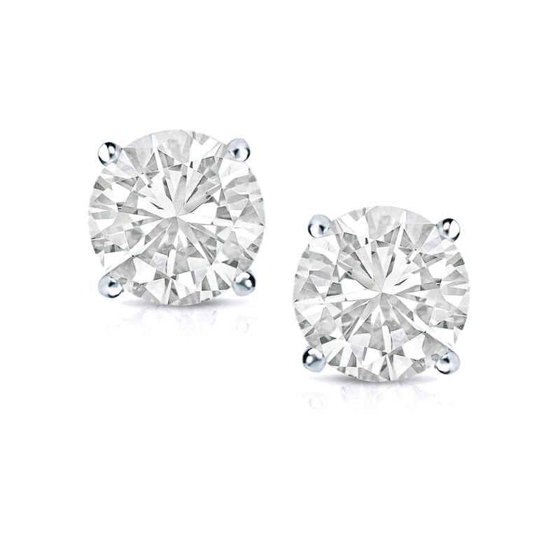 Auriya 14k Gold 1ct TW Clarity-enhanced Diamond Stud Earrings (J-K, VS1-VS2)
