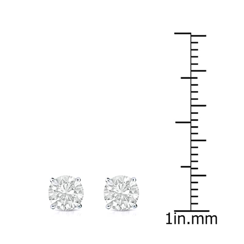 Auriya 14k Gold 1ct TW Clarity-enhanced Diamond Stud Earrings (J-K, VS1-VS2)