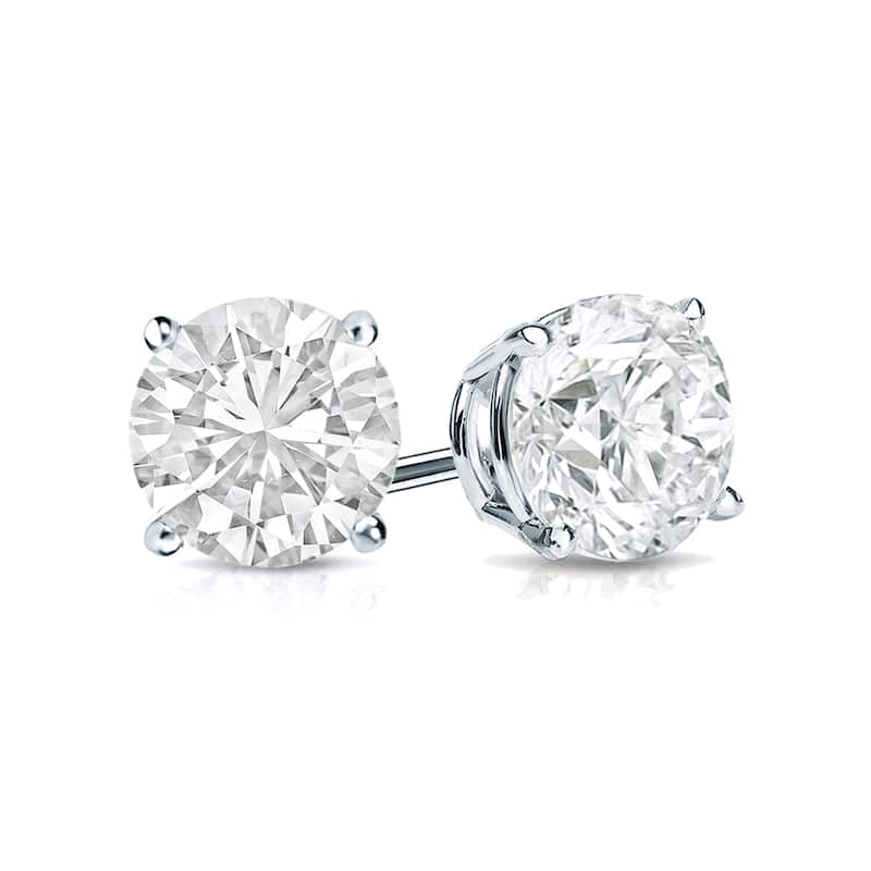 Auriya 14k Gold 1ct TW Clarity-enhanced Diamond Stud Earrings (J-K, VS1-VS2)