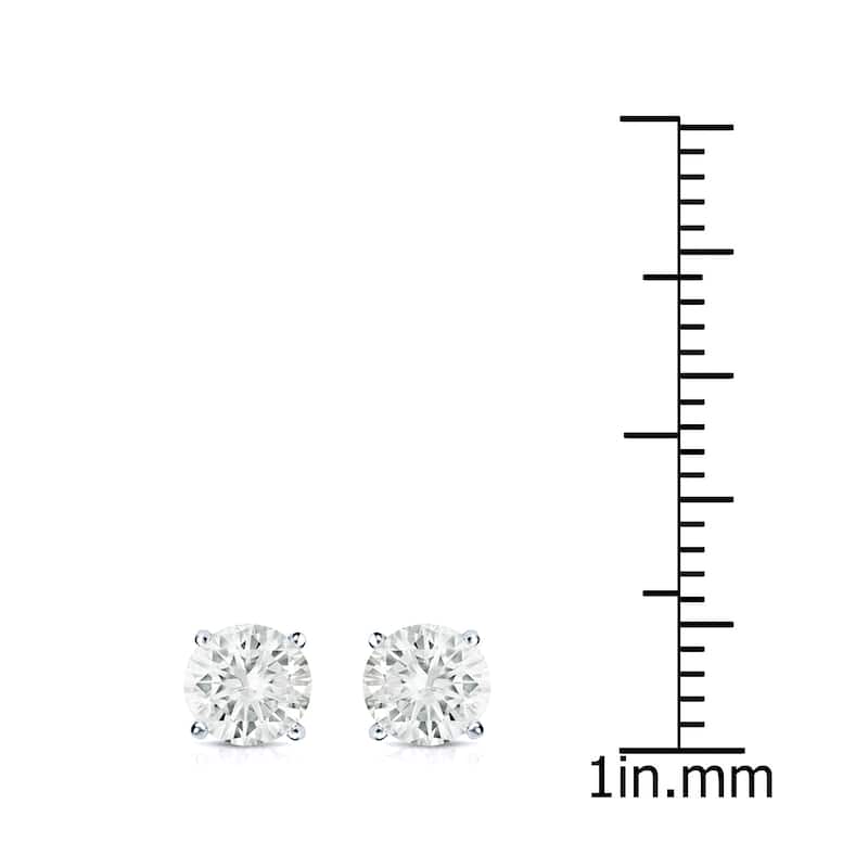 14k Gold Round 1ct TW Clarity Enhanced Diamond Stud Earrings (J-K, SI1-SI2)