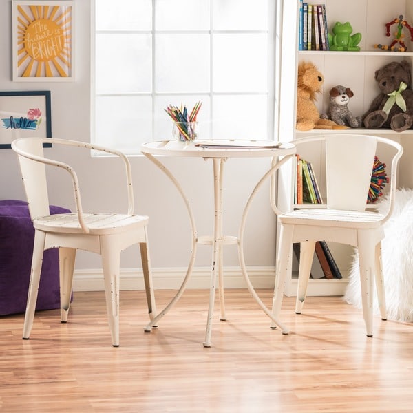 Maxine Children's 3-piece Shabby Chic Bistro Set by Christopher Knight Home - N/A