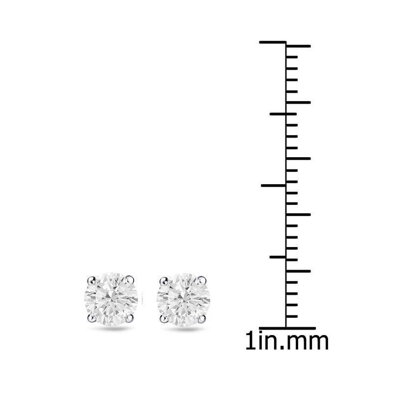 Auriya 1ctw Clarity-enhanced Round Diamond Stud Earrings 14k Gold (I1-I2)