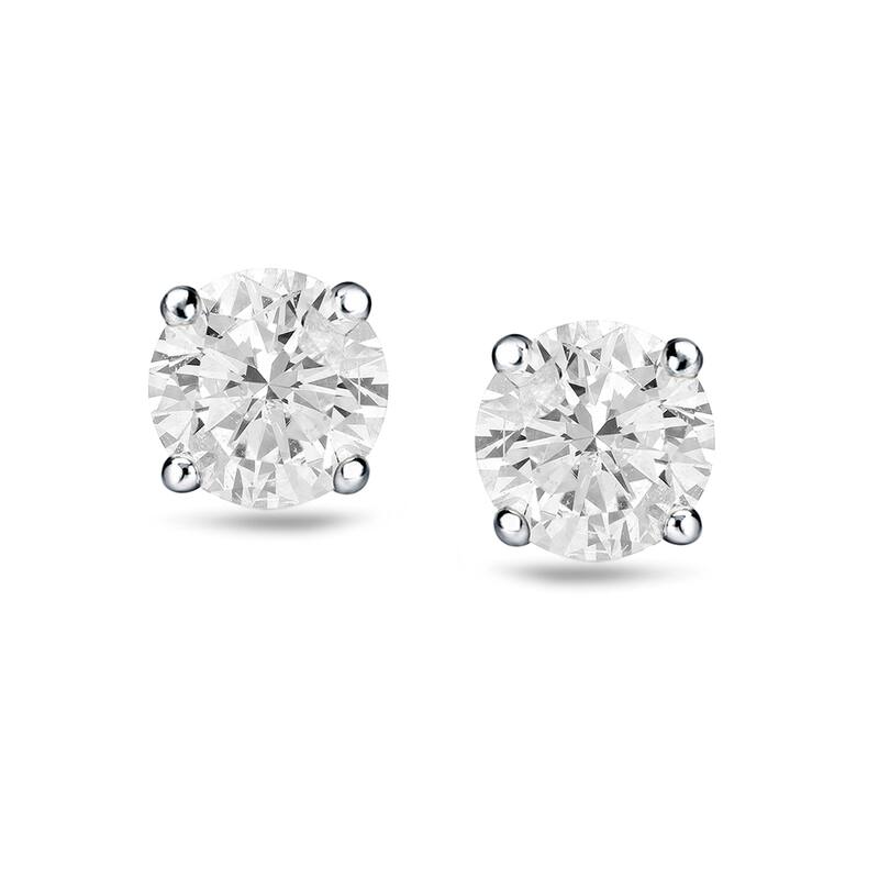 Auriya 1ctw Clarity-enhanced Round Diamond Stud Earrings 14k Gold (I1-I2)