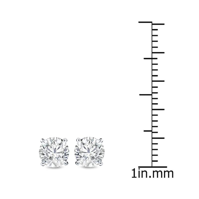 14k Gold Round 1ct TW Clarity Enhanced Diamond Stud Earrings (G-H, I2-I3)