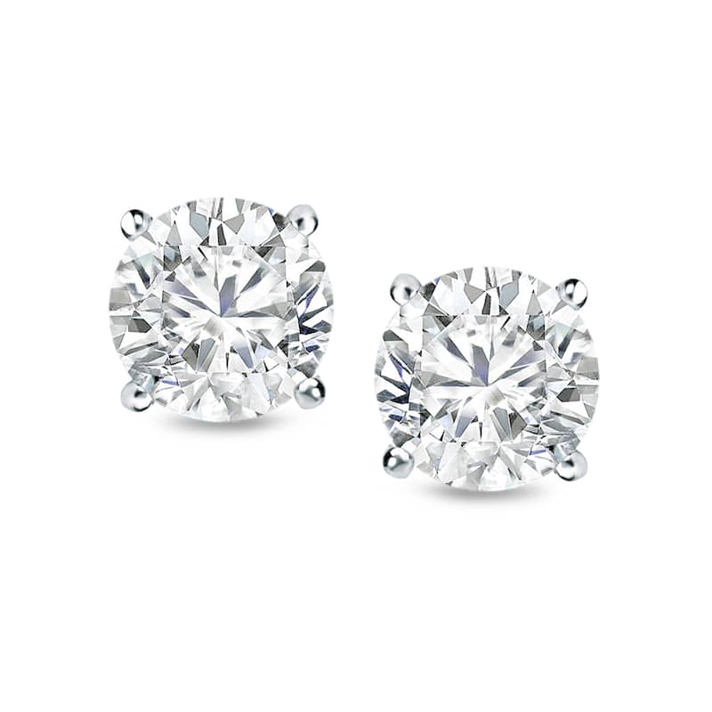 14k Gold Round 1ct TW Clarity Enhanced Diamond Stud Earrings (G-H, I2-I3)