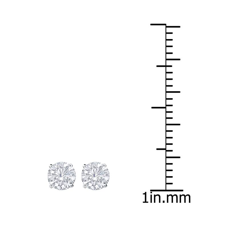 Auriya 3/4ctw Clarity-enhanced Round Diamond Stud Earrings 14k Gold (SI1-SI2)
