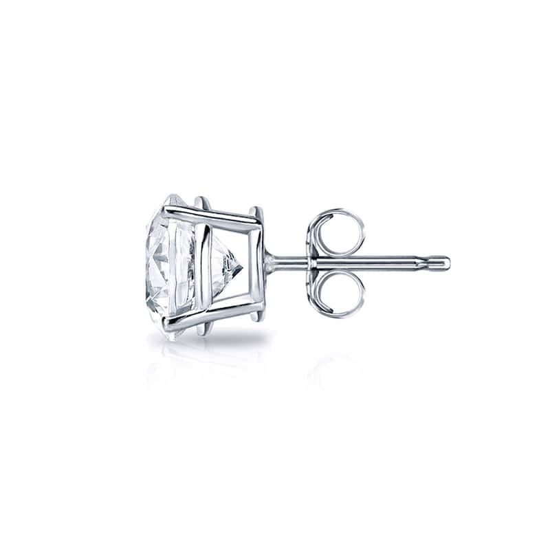 Auriya 3/4ctw Clarity-enhanced Round Diamond Stud Earrings 14k Gold (SI1-SI2)