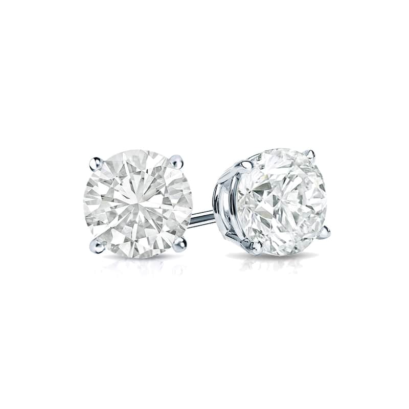 Auriya 14k Gold 1/2ct TW Clarity-enhanced Diamond Stud Earrings