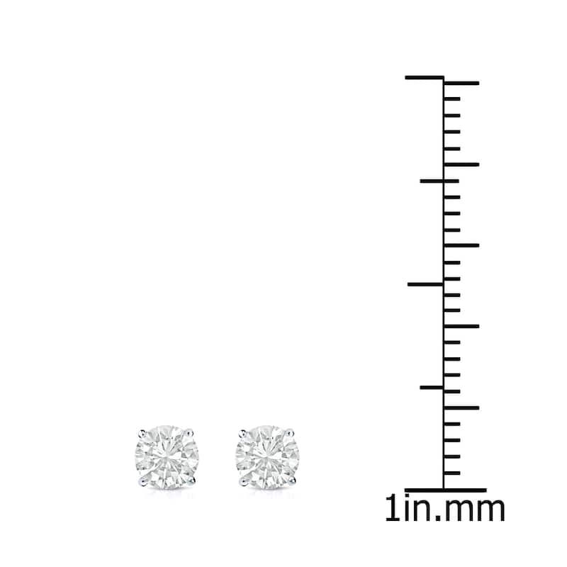Auriya 14k Gold 1/2ct TW Clarity-enhanced Diamond Stud Earrings