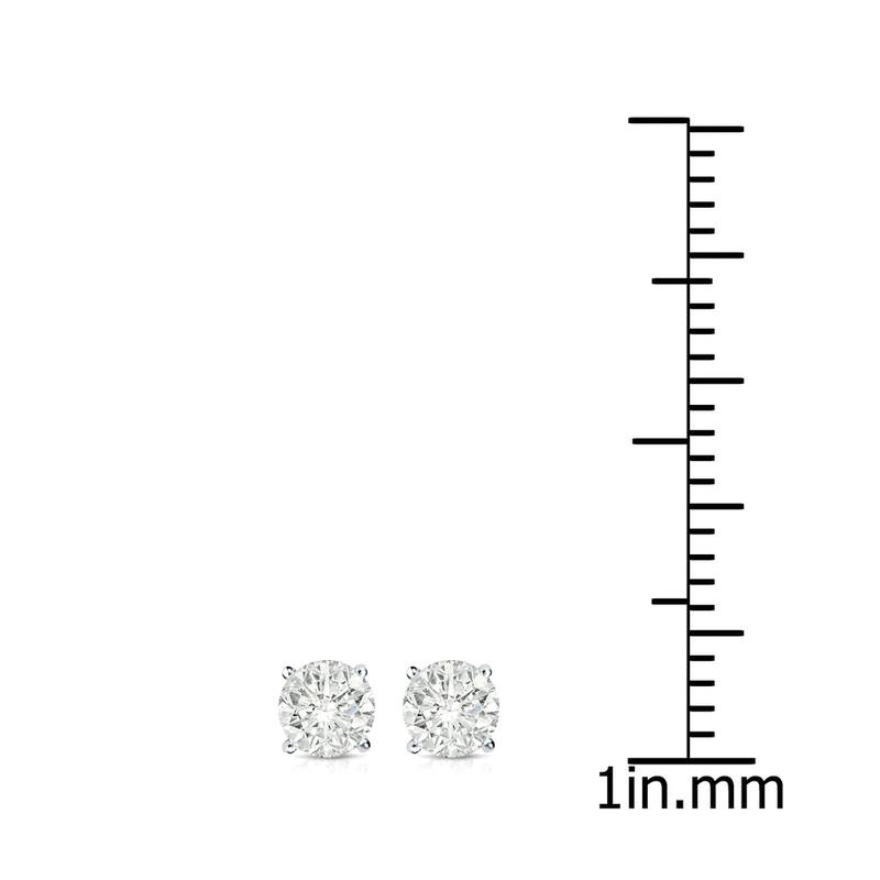 Auriya 14k Gold 1/2ctw Clarity-enhanced Diamond Stud Earrings (I2-I3)