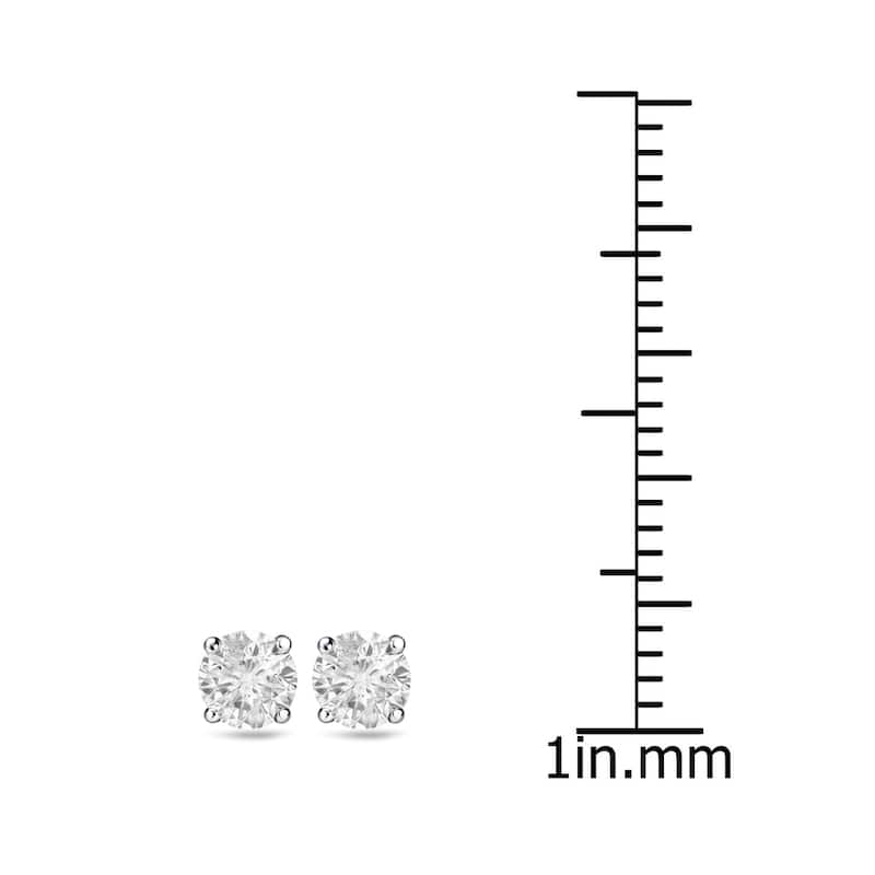 Auriya 1/2ctw Clarity Enhanced Round Diamond Stud Earrings 14k Gold (I2-I3)