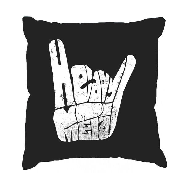 LA Pop Art Heavy Metal 17-inch Throw Pillow Cover