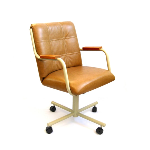 Caster Chair Company C84 Meadow Swivel Tilt Caster Arm Chair in Buff