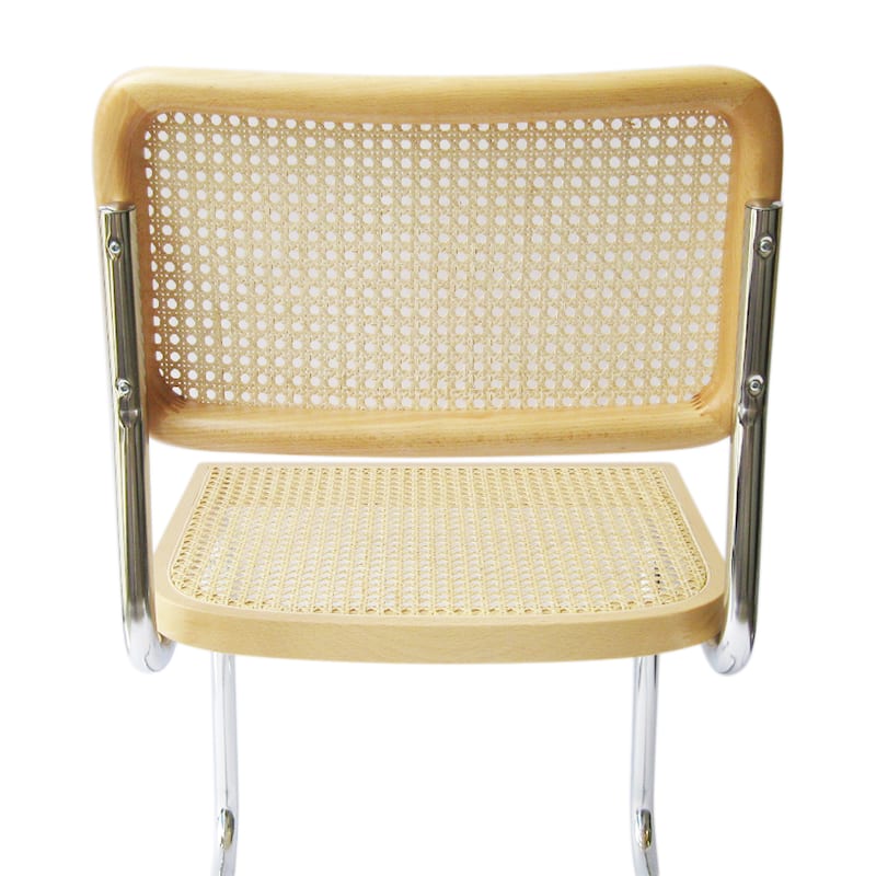 Breuer Chair Company Cesca Cane Dining Chair in Chrome and Natural