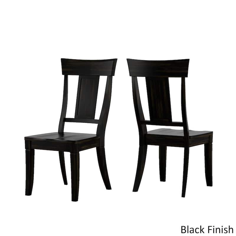 Eleanor Antique White Farmhouse Trestle Base 6-Piece Dining Set - Panel Back by iNSPIRE Q Classic - Antique White Table - Antique Black Chairs and Bench