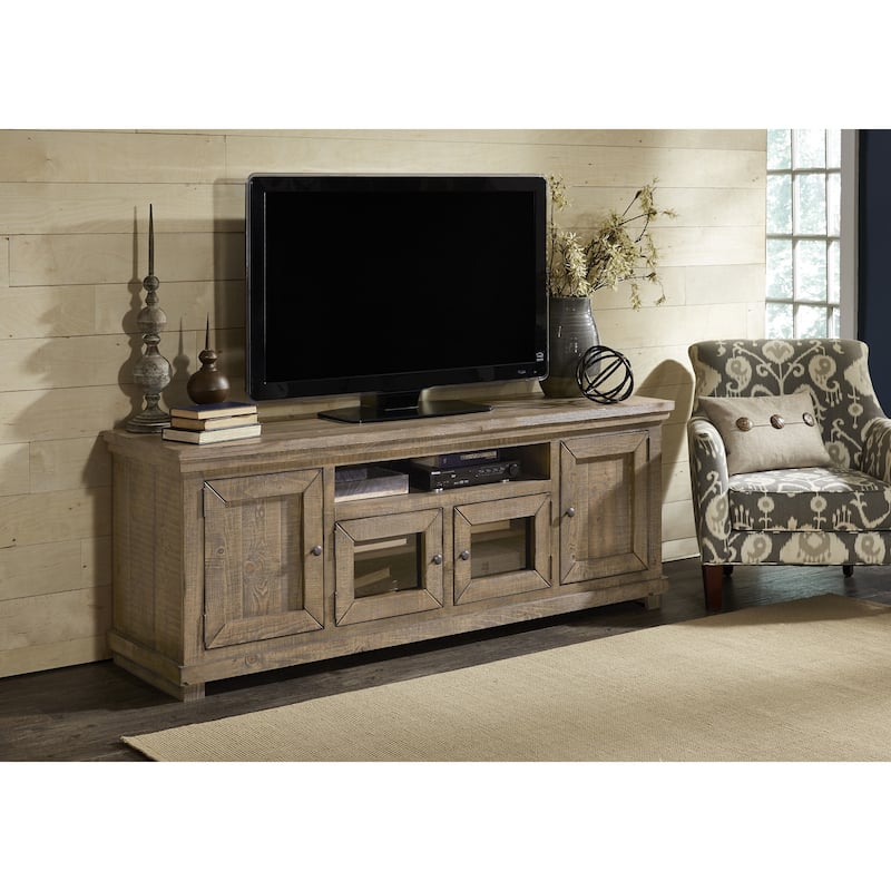 Willow Distressed Grey Entertainment Center