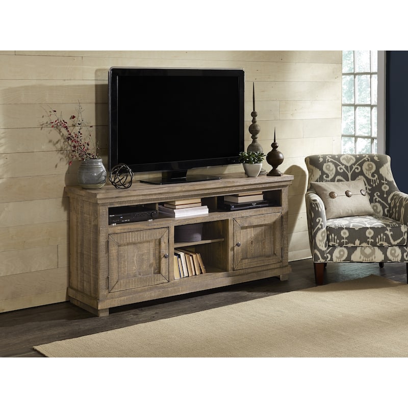 Willow Distressed Grey Entertainment Center