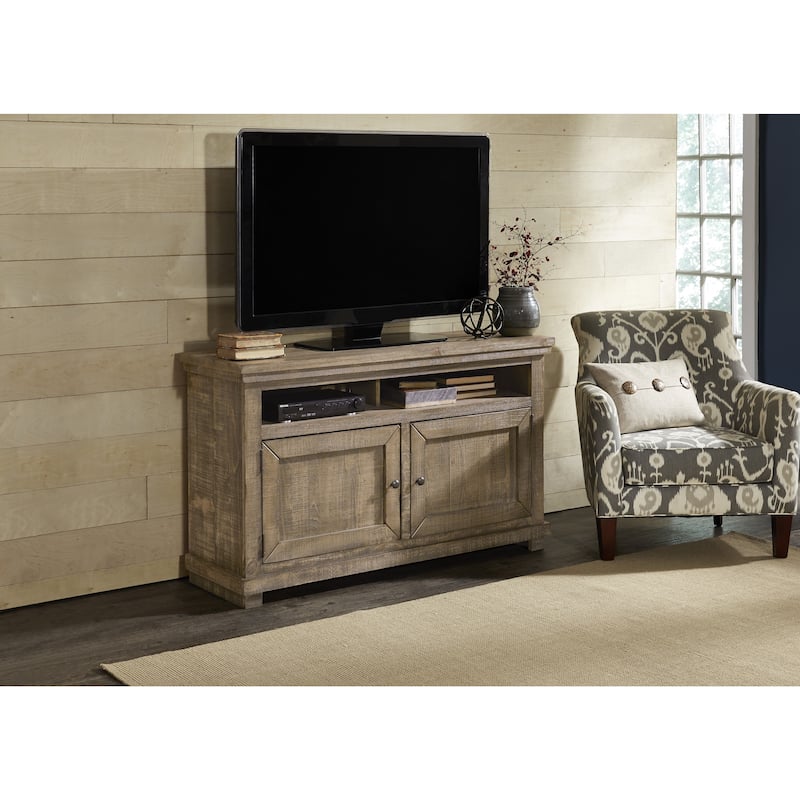 Willow Distressed Grey Entertainment Center
