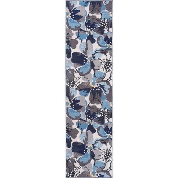 World Rug Gallery Modern Floral Non-Slip Area Rug