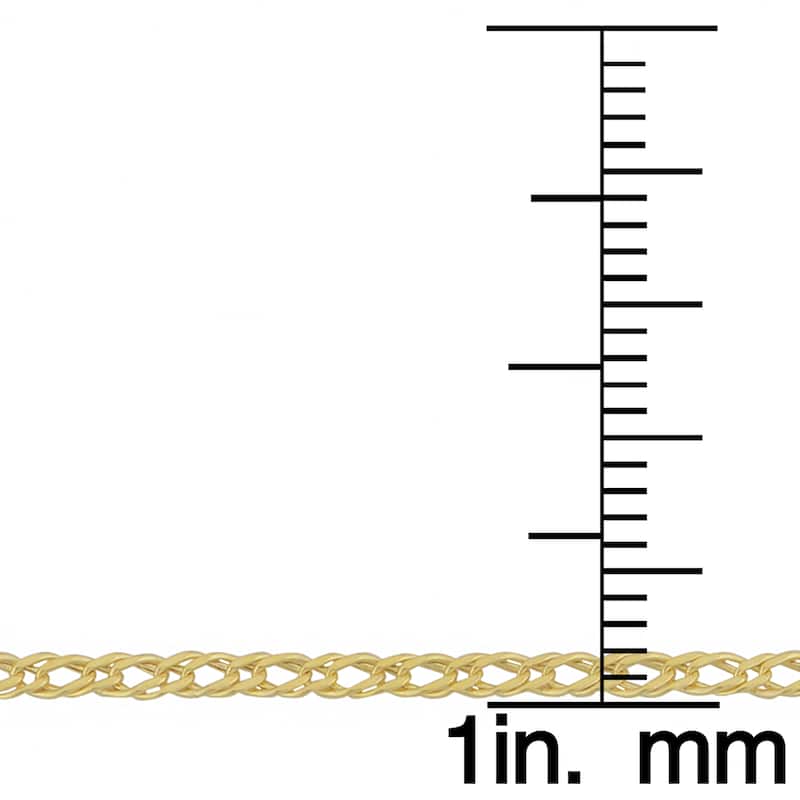 Fremada 10k Yellow Gold 2-mm Diamond Weave Chain Necklace